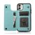Mandala Embossed iPhone 11 Case with Card Holder Green