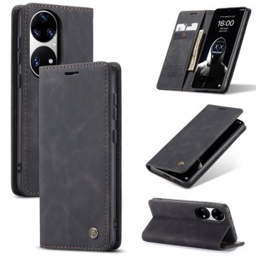 CaseMe Huawei P50 Pro Slim Wallet Kickstand Case Black