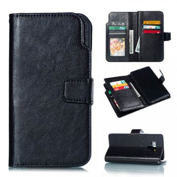Samsung Galaxy Note 9 Wallet Stand Case with 9 Card Slots Black