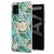 Samsung Galaxy A71 5G Flower Pattern Marble Electroplating TPU Case Blue