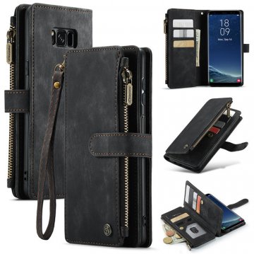 CaseMe Samsung Galaxy S8 Plus Wallet kickstand Case Black