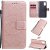 Samsung Galaxy A41 Embossed Sunflower Wallet Stand Case Rose Gold