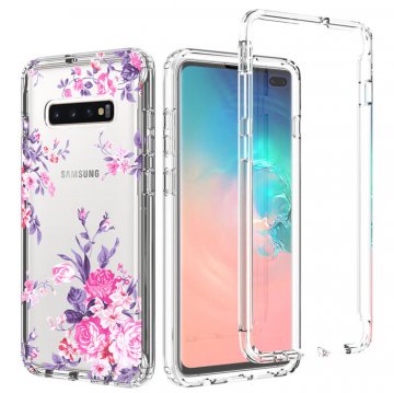 Samsung Galaxy S10 Plus Clear Bumper TPU Rose Flowers Case