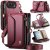 CaseMe iPhone Duo Crossbody Wallet Case with 6 Card Slots, RFID Blocking & Wireless Charging Red