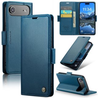 CaseMe iPhone Air Wallet RFID Blocking Magnetic Buckle Case Blue