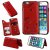 iPhone 6/6s Bee and Cat Embossing Magnetic Card Slots Stand Cover Red