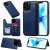 iPhone 12 Pro Luxury Leather Magnetic Card Slots Stand Cover Blue