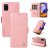 YIKATU Samsung Galaxy A31 Skin-touch Wallet Kickstand Case Pink