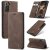 CaseMe Samsung Galaxy S21 FE Wallet Kickstand Magnetic Case Coffee