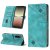 Skin-friendly Sony Xperia 5 IV Wallet Stand Case with Wrist Strap Green