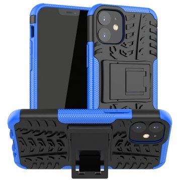 iPhone 12 Mini Hybrid Rugged PC + TPU Kickstand Case Blue