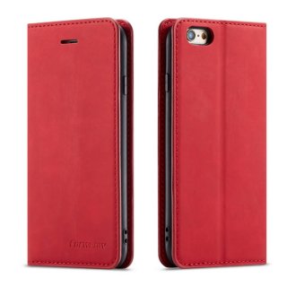 Forwenw iPhone 6 Plus/6s Plus Wallet Kickstand Magnetic Case Red