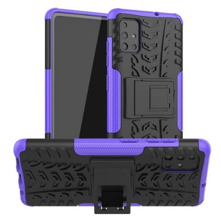 Samsung Galaxy A51 Hybrid Rugged PC + TPU Kickstand Case Purple