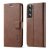 LC.IMEEKE Samsung Galaxy S22 Wallet Magnetic Stand Case Coffee