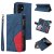 Samsung Galaxy S22 Ultra Zipper Wallet Magnetic Stand Case Blue