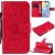 iPhone 12 Embossed Sunflower Wallet Magnetic Stand Case Red