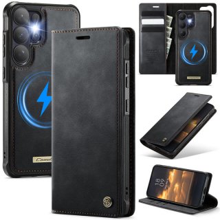 CaseMe Samsung Galaxy S26 Ultra 2-in-1 Magnetic Wallet Case – Wireless Charging & RFID Blocking Black