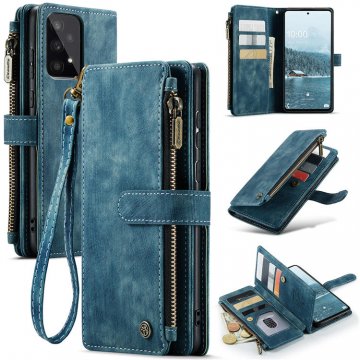 CaseMe Samsung Galaxy A33 5G Wallet Kickstand Case Blue