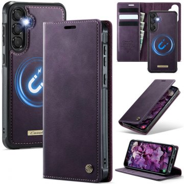 CaseMe Samsung Galaxy A35 2-in-1 Magnetic Wallet Case with RFID Blocking Purple
