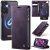 CaseMe Samsung Galaxy A35 2-in-1 Magnetic Wallet Case with RFID Blocking Purple