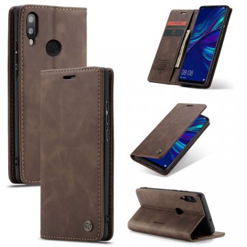 CaseMe Huawei P Smart 2019 Wallet Kickstand Magnetic Case Coffee