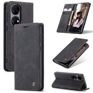 CaseMe Huawei P50 Wallet Kickstand Magnetic Flip Case Black