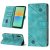 Skin-friendly Sony Xperia 10 V Wallet Stand Case with Wrist Strap Green