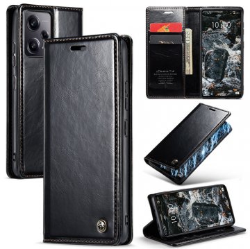 CaseMe Xiaomi Redmi Note 12 Pro Plus Wallet Luxury Leather Case Black