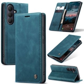 CaseMe Samsung Galaxy S26 Wallet Magnetic Suede Leather Case Blue