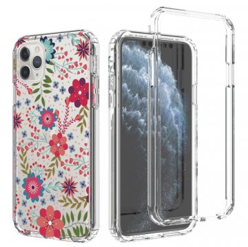 iPhone 11 Pro Max Clear Bumper TPU Floral Prints Case