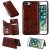 iPhone 7 Plus/8 Plus Bee and Cat Embossing Card Slots Stand Cover Brown