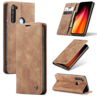 CaseMe Xiaomi Redmi Note 8 Wallet Kickstand Magnetic Flip Case Brown