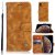 iPhone XS Max Premium Vintage Wallet Kickstand Case Brown