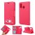 Samsung Galaxy A40 Cat Pattern Wallet Magnetic Stand Case Red