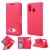 Samsung Galaxy A40 Cat Pattern Wallet Magnetic Stand Case Red