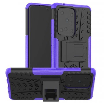 Samsung Galaxy S20 Ultra Hybrid Rugged PC + TPU Kickstand Case Purple
