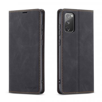 Forwenw Samsung Galaxy S20 FE Wallet Kickstand Magnetic Case Black