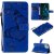 iPhone 12 Pro Max Embossed Butterfly Wallet Magnetic Stand Case Blue