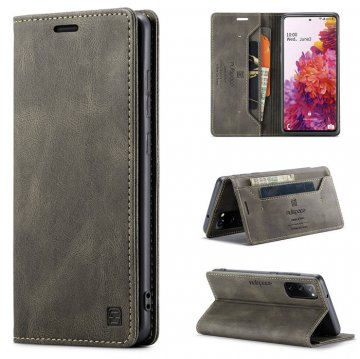 Autspace Samsung Galaxy S20 FE Wallet Kickstand Magnetic Case Coffee