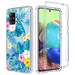 Samsung Galaxy A71 5G Clear Bumper TPU Banana Leaf Case