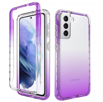 Samsung Galaxy S21 Shockproof Clear Gradient Cover Purple