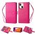 iPhone 13 Wallet 9 Card Slots Magnetic Case Rose