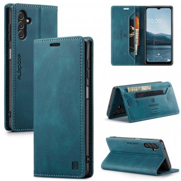 Autspace Samsung Galaxy A14 5G RFID Blocking Wallet Case Blue