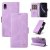 YIKATU iPhone XR Skin-touch Wallet Kickstand Case Purple