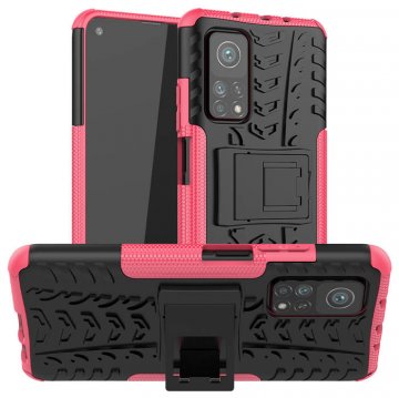 Xiaomi Mi 10T/10T Pro Hybrid Rugged PC + TPU Kickstand Case Rose