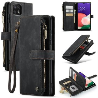 CaseMe Samsung Galaxy A22 5G Wallet Kickstand Case Black