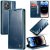 CaseMe Wallet Kickstand Magnetic Phone Case Blue