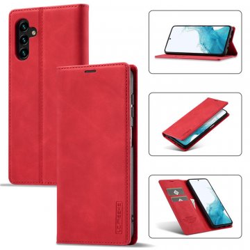 LC.IMEEKE Samsung Galaxy S23 FE Wallet Magnetic Case Red