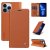 YIKATU iPhone 12/12 Pro Wallet Kickstand Magnetic Case Brown