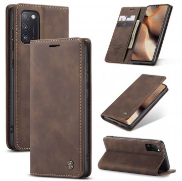 CaseMe Samsung Galaxy A41 Wallet Kickstand Flip Case Coffee